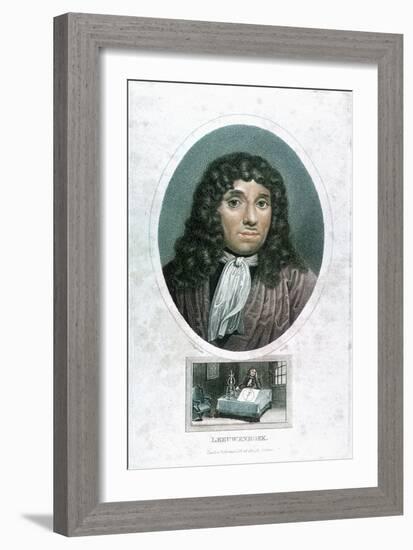 Anton Van Leeuwenhoek (1632-172), Dutch Microscopist, C1810-John Chapman-Framed Giclee Print