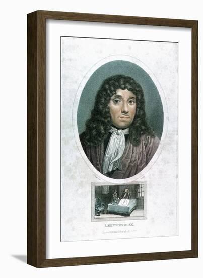 Anton Van Leeuwenhoek (1632-172), Dutch Microscopist, C1810-John Chapman-Framed Giclee Print