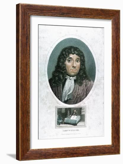 Anton Van Leeuwenhoek (1632-172), Dutch Microscopist, C1810-John Chapman-Framed Giclee Print
