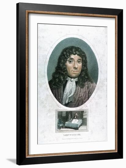 Anton Van Leeuwenhoek (1632-172), Dutch Microscopist, C1810-John Chapman-Framed Giclee Print