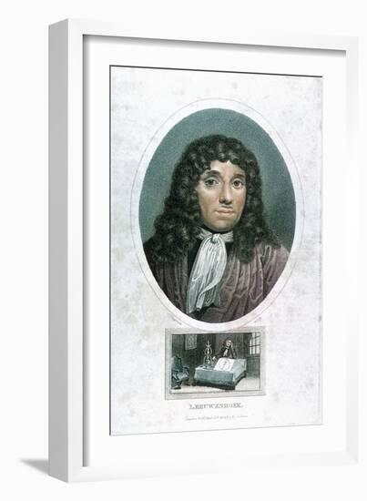 Anton Van Leeuwenhoek (1632-172), Dutch Microscopist, C1810-John Chapman-Framed Giclee Print