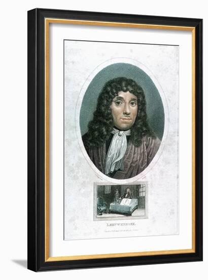 Anton Van Leeuwenhoek (1632-172), Dutch Microscopist, C1810-John Chapman-Framed Giclee Print