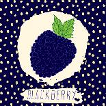 Blackberry with Dots Pattern-Anton Yanchevskyi-Art Print