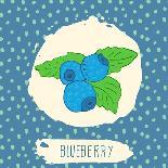 Blueberry with Dots Pattern-Anton Yanchevskyi-Framed Art Print