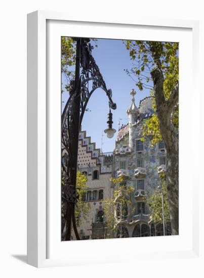 Antoni Gaudi's Casa Batllo building, UNESCO World Heritage Site, Barcelona, Catalonia, Spain-Frank Fell-Framed Photographic Print