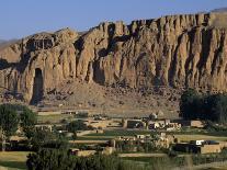 Bamiyan Valley, Showing the Large Buddha, Circa 5th Century, Afghanistan-Antonia Tozer-Framed Photographic Print