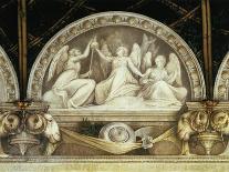 Lunette of Three Fates, Detail of Decoration from St. Paul's Chamber or Abbess' Chamber, 1519-1520-Antonio Allegri Da Correggio-Framed Giclee Print