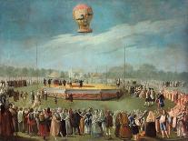 The Ascent of the Montgolfier Balloon at Aranjuez, circa 1764-Antonio Carnicero-Giclee Print