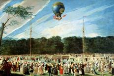 Ascent of a Balloon at the Court of Charles IV-Antonio Carnicero-Mounted Giclee Print