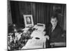 Antonio De Olivera Salazar Sitting at His Desk-Bernard Hoffman-Mounted Photographic Print