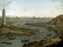 A Panoramic View of the City of London from the Thames Near the Water Gate of Somerset House-Antonio Joli-Giclee Print