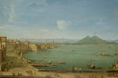 View of Naples from the Bay with Mt. Vesuvius-Antonio Joli-Giclee Print