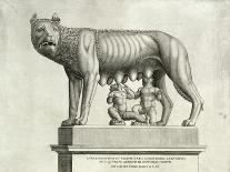 Etruscan Bronze of the She-Wolf Suckling Romulus and Remus, 5th Cent. BC, Capitoline Museum, c.1552-Antonio Lafreri-Giclee Print