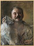 Self Portrait, 1902 (W/C & Pastel Chalk on Paper)-Antonio Mancini-Giclee Print