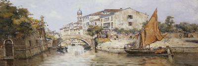 A Venetian Backwater-Antonio Maria Reyna Manescau-Giclee Print