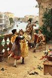 Musical Interlude on the Gondola-Antonio Paoletti-Giclee Print