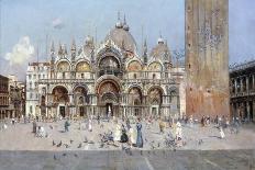 On the Piazza San Marco, Venice-Antonio Reyna Manescau-Framed Premier Image Canvas