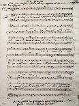 Autograph Music Score of Oratorium-Antonio Salieri-Laminated Giclee Print