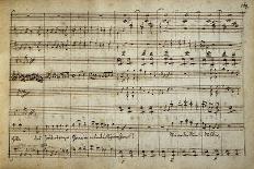 Autograph Music Score of Oratorium-Antonio Salieri-Framed Premier Image Canvas