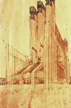 New City, Design of Airplane and Train Station, 1913-Antonio Sant'Elia-Framed Giclee Print