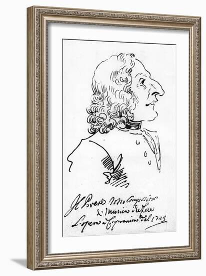 Antonio Vivaldi, 1723-Pier Leone Ghezzi-Framed Giclee Print