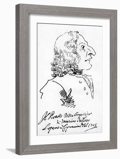 Antonio Vivaldi, 1723-Pier Leone Ghezzi-Framed Giclee Print