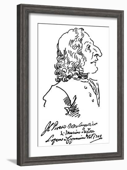 Antonio Vivaldi (c1675-1741)-Pier Leone Ghezzi-Framed Giclee Print