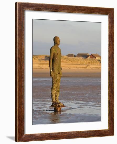 Antony Gormley Sculpture, Another Place, Crosby Beach, Merseyside, England, United Kingdom, Europe-Chris Hepburn-Framed Photographic Print