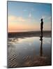 Antony Gormley Sculpture, Another Place, Crosby Beach, Merseyside, England, United Kingdom, Europe-Chris Hepburn-Mounted Photographic Print