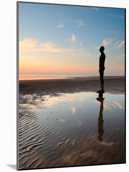 Antony Gormley Sculpture, Another Place, Crosby Beach, Merseyside, England, United Kingdom, Europe-Chris Hepburn-Mounted Photographic Print