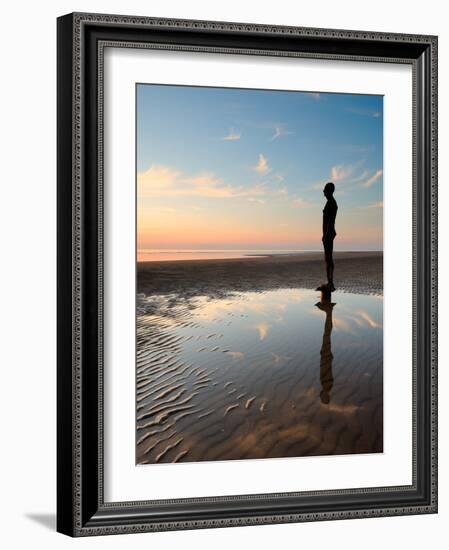 Antony Gormley Sculpture, Another Place, Crosby Beach, Merseyside, England, United Kingdom, Europe-Chris Hepburn-Framed Photographic Print