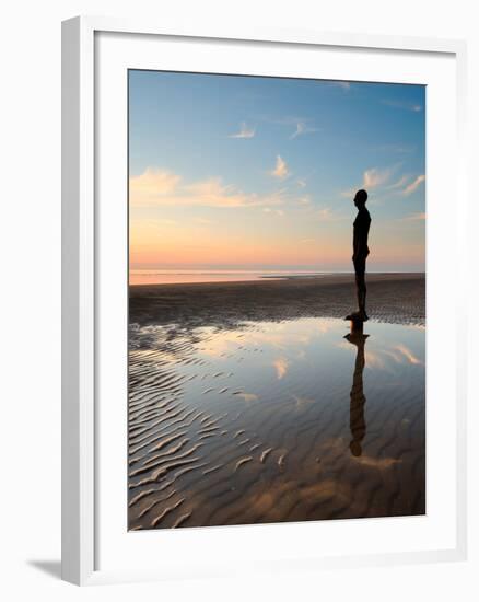 Antony Gormley Sculpture, Another Place, Crosby Beach, Merseyside, England, United Kingdom, Europe-Chris Hepburn-Framed Photographic Print