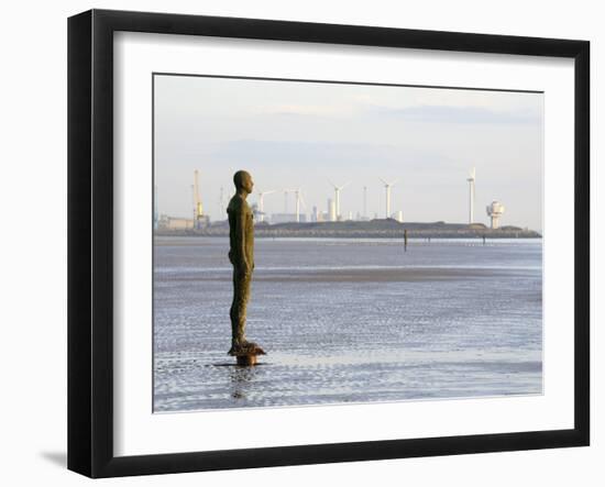 Antony Gormley Sculpture, Another Place, Crosby Beach, Merseyside, England, United Kingdom, Europe-Chris Hepburn-Framed Photographic Print