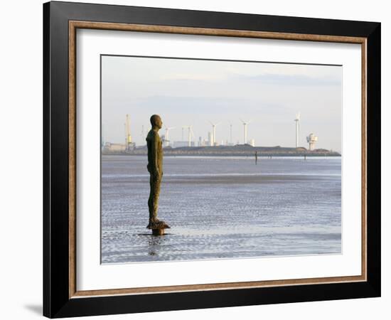 Antony Gormley Sculpture, Another Place, Crosby Beach, Merseyside, England, United Kingdom, Europe-Chris Hepburn-Framed Photographic Print