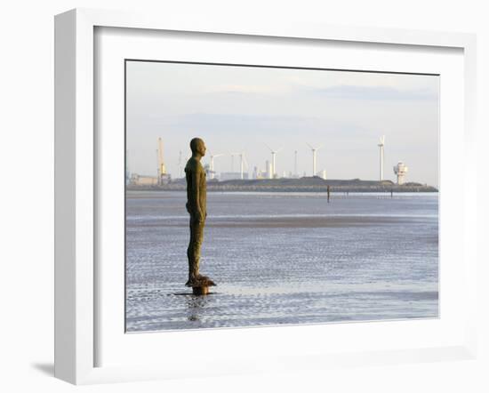 Antony Gormley Sculpture, Another Place, Crosby Beach, Merseyside, England, United Kingdom, Europe-Chris Hepburn-Framed Photographic Print