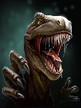 Dinosaur with Teeth and Claws, Close-Up-Antracit-Art Print