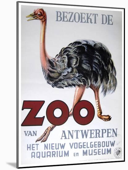 Antwerp Zoo-Vintage Apple Collection-Mounted Giclee Print