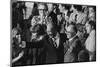 Anwar Sadat and Menachem Begin acknowledge President Carter as he announces the Camp David Accords-Warren K. Leffler-Mounted Photographic Print