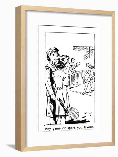 'Any game or sport you favour', 1940-Unknown-Framed Giclee Print