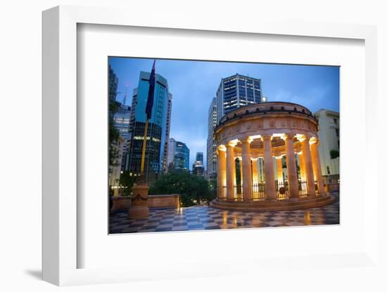 Anzac Memorial at Night, Brisbane, Queensland, Australia, Oceania-Frank Fell-Framed Photographic Print