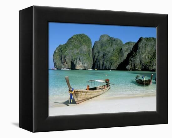 Ao Maya, Phi Phi Le, Ko Phi Phi, Krabi Province, Thailand, Southeast Asia-Bruno Morandi-Framed Premier Image Canvas