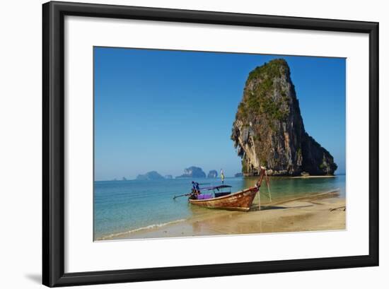 Ao Phra Nang Bay, Railay Beach, Hat Tham Phra Nang Beach, Krabi Province, Thailand-null-Framed Photographic Print