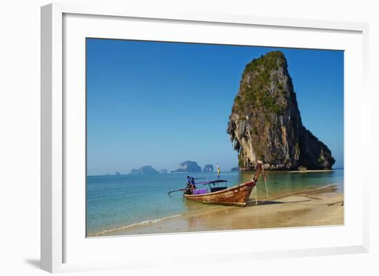 Ao Phra Nang Bay, Railay Beach, Hat Tham Phra Nang Beach, Krabi Province, Thailand-null-Framed Photographic Print