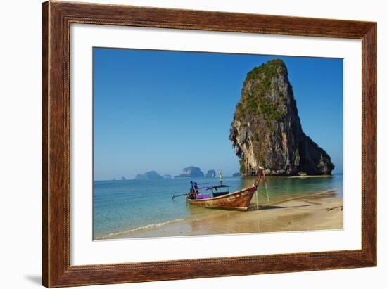 Ao Phra Nang Bay, Railay Beach, Hat Tham Phra Nang Beach, Krabi Province, Thailand-null-Framed Photographic Print