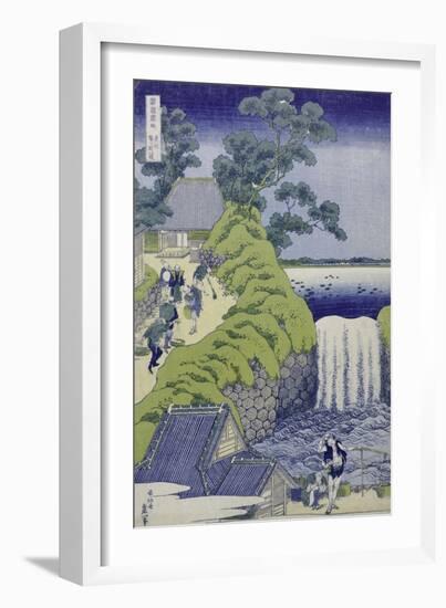 Aoigaoka Waterfall in the Eastern Capital-Katsushika Hokusai-Framed Giclee Print