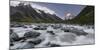 Aoraki, Hooker River, Mount Cook National Park, Canterbury, South Island, New Zealand-Rainer Mirau-Mounted Photographic Print