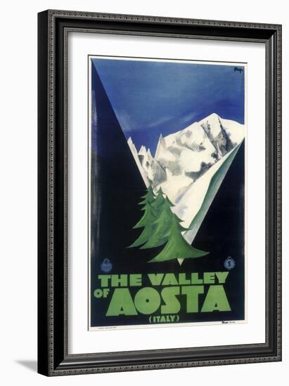 Aosta Italia-Vintage Apple Collection-Framed Giclee Print