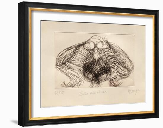 Ap192B - Entre Ouïes Et Cœurs Ii-Jean Messagier-Framed Limited Edition