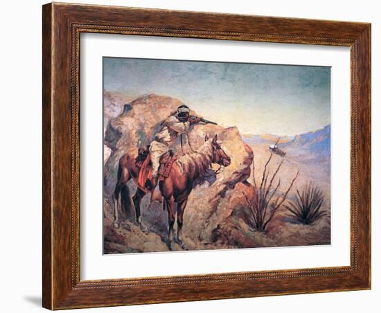 Apache Ambush-Frederic Sackrider Remington-Framed Giclee Print