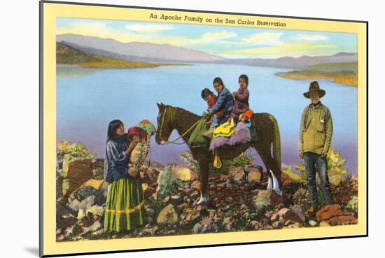 Apache Family on San Carlos Reservation-null-Mounted Art Print